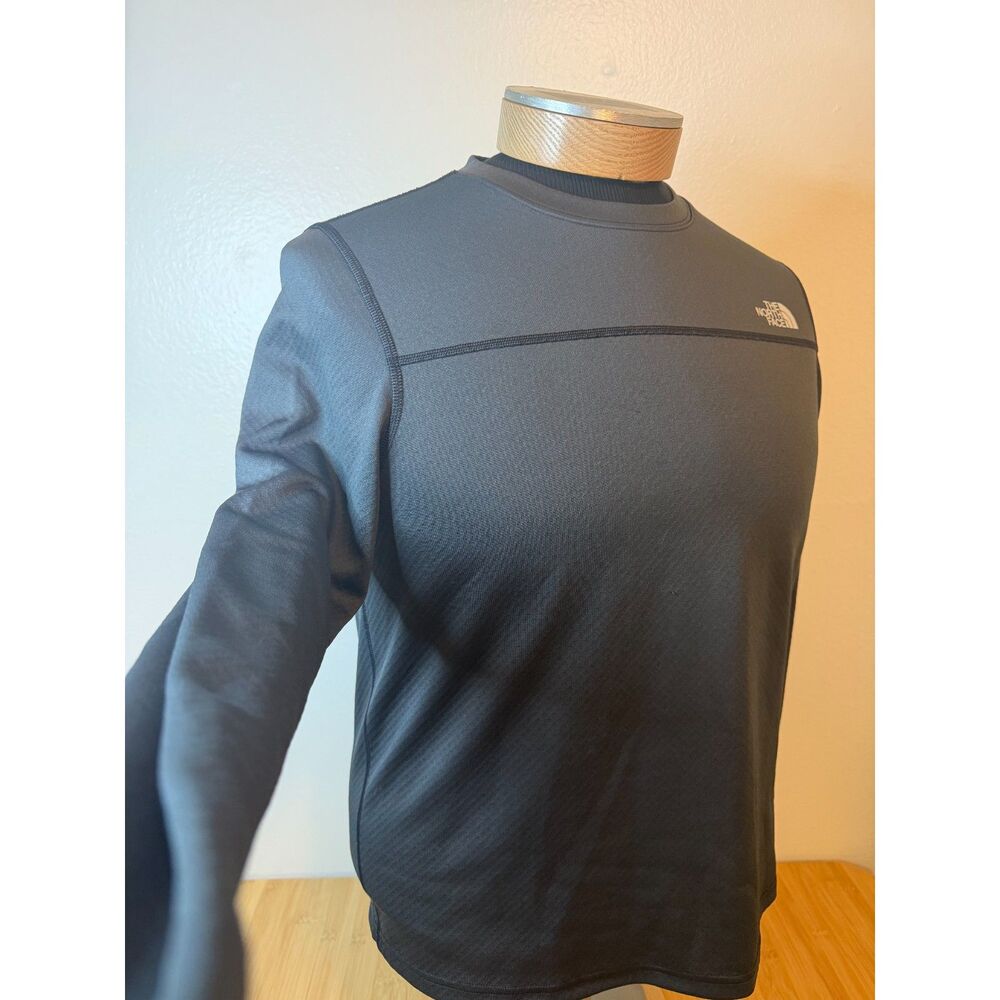 The North Face FlashDry Long Sleeve Shirt Mens S Black Crewneck Running Training